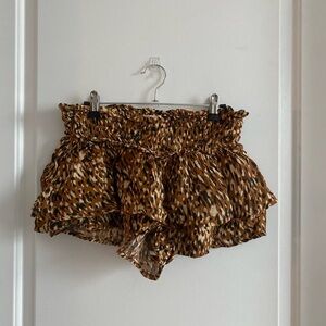 Anthropologie Brown Patterned Shorts